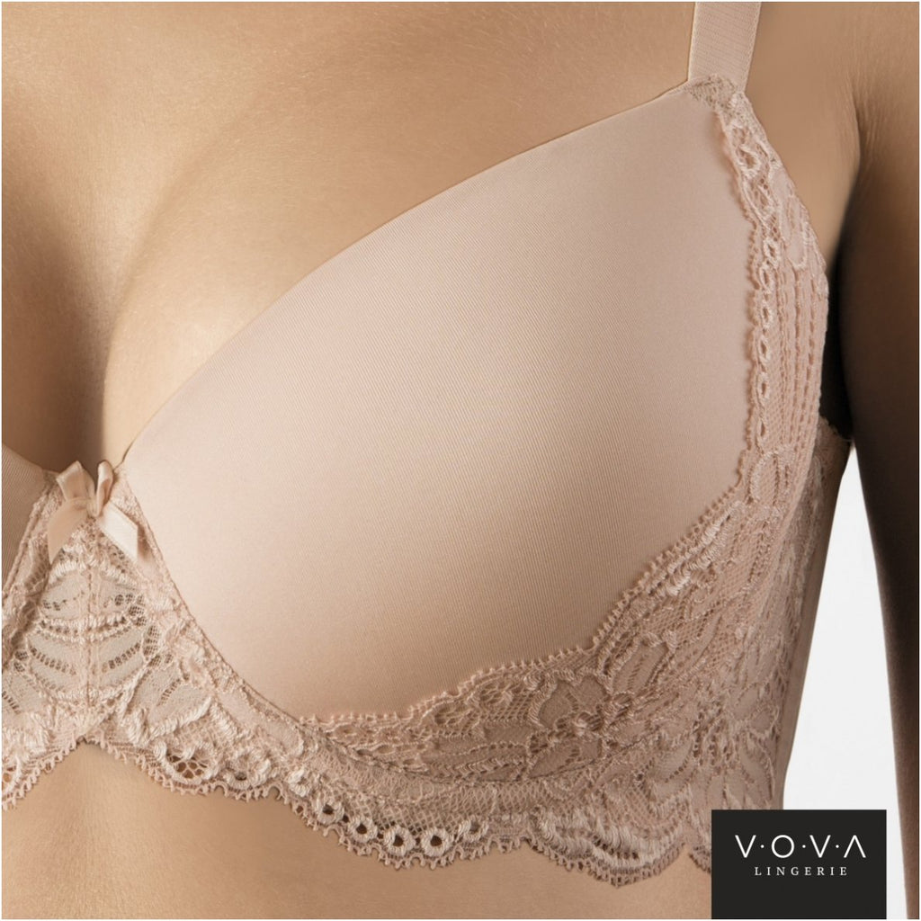 Bra moulded push-up LAURA V32524, silver peony – Queen Lingerie